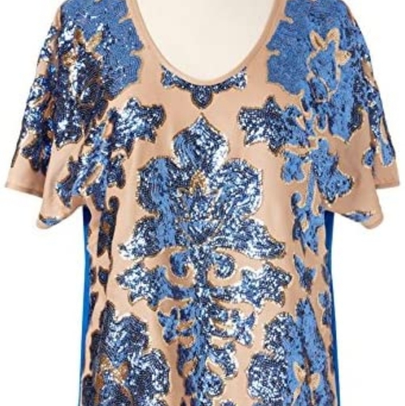 Neiman marcus  Tracey Reese sequinned blouse eras tour sequinned - Picture 5 of 9